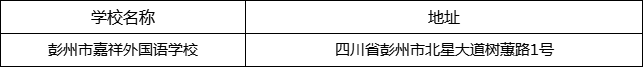 成都市彭州市嘉祥外國語學(xué)校地址在哪里？