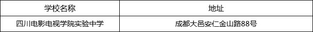 成都市四川電影電視學(xué)院實(shí)驗(yàn)中學(xué)地址在哪里？