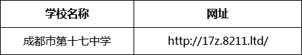成都市第十七中學網(wǎng)址是什么？