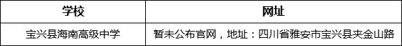 雅安市寶興縣海南高級中學(xué)網(wǎng)址是什么？