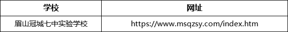 眉山市眉山冠城七中實驗學校網(wǎng)址是什么？