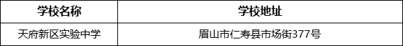 眉山市天府新區(qū)實(shí)驗(yàn)中學(xué)學(xué)校地址在哪里？