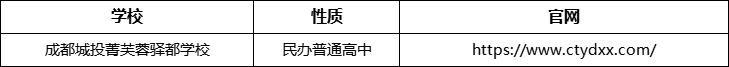 成都市成都城投菁芙蓉驛都學(xué)校官網(wǎng)、網(wǎng)址、官方網(wǎng)站